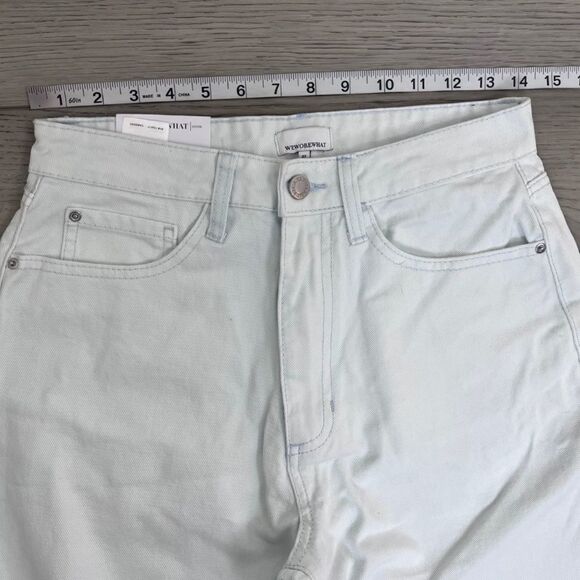 WeWoreWhat Size 27 Super Bleached Kick Flare Wide Leg High Rise Denim NEW Jeans - Picture 9 of 17